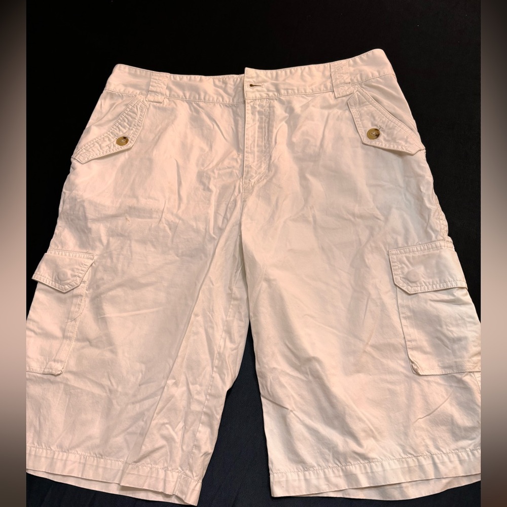 White Cargo Shorts Ralph Lauren